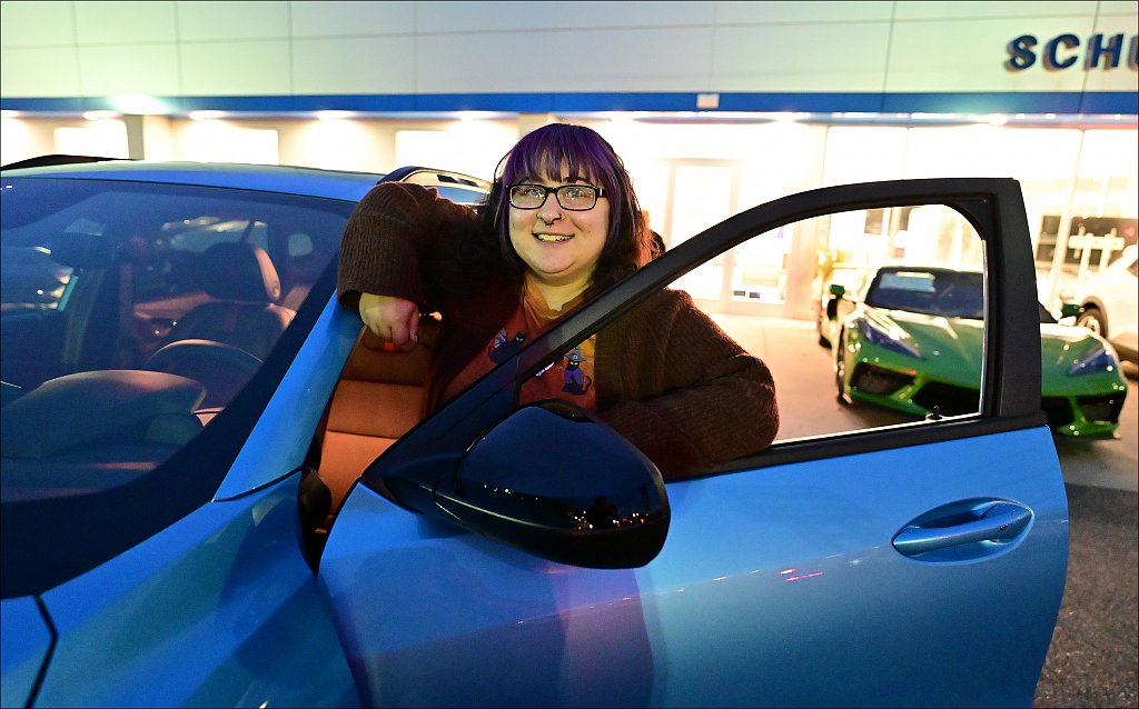 Cheyenne with her New Car